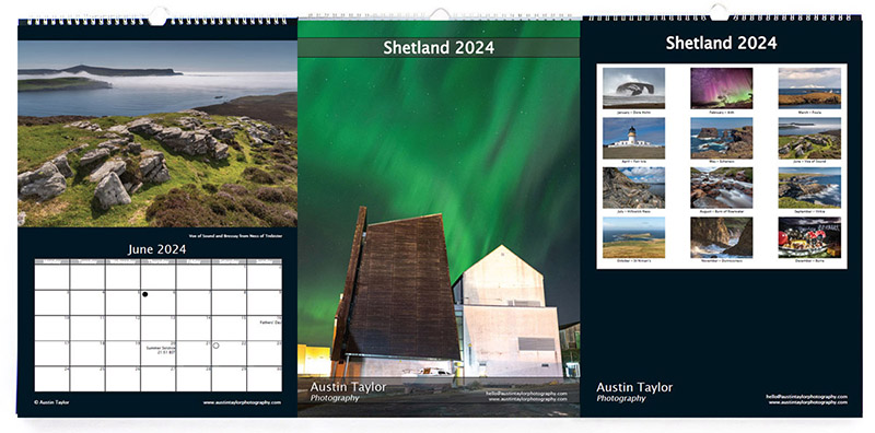 Shetland Large Calendar 2024