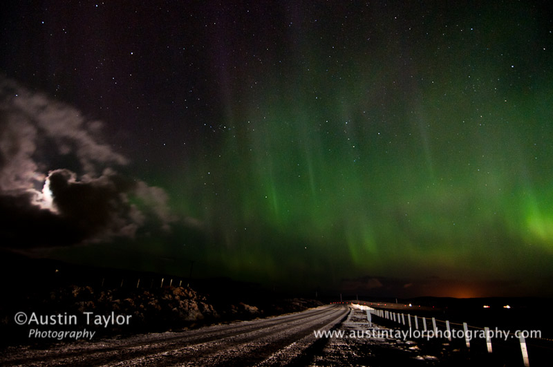 Aurora borealis (northern lights) at Wadbister, Shetland