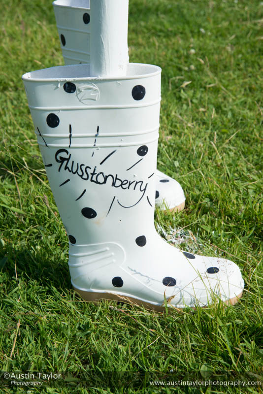 The "Glusstonberry welly" at the Glusstonberry Festival 2013