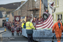Scalloway Fire Festival 2014 - Guizer Jarl Kenny Grant as Guttorm (The Gruesome) Hart with his squad of Vikings and galley "Eiluj"
