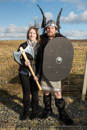 Guizer Jarl Lyle Tulloch with his wife Gemma Tulloch - Bressay Up Helly-Aa 28 February 2014
