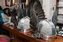 Shields and helmets - Jarl Squad at the Maryfield Hotel - Bressay Up Helly-Aa 28 February 2014