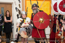 Guizer Jarl Keith Lobban and his squad at Dunrossness Primary School - South Mainland Up Helly-Aa 2014