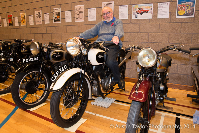 George Jacobson with his 1936 Calthorpe Ivory Major at the Shetland Classic Motor Show 2014