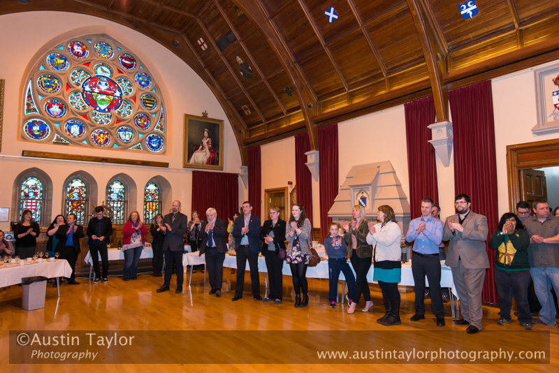 Civic Reception at Lerwick Town Hall, Shetland for the Spirit Dancer Shetland Committee exchange visit by young people from the Osoyoos Indian and Penticton Indian Bands from Canada to Shetland on 27 April 2015