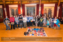 All the Penticton and Osoyoos Indian visitors with all the Shetland young people that will be visiting Canada later this year at Civic Reception at Lerwick Town Hall, Shetland for the Spirit Dancer Shetland Committee exchange visit by young people from the Osoyoos Indian and Penticton Indian Bands from Canada to Shetland on 27 April 2015