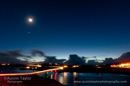 Moon and Venus over Trondra Bridge