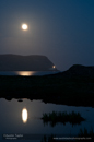 Moonlight over Puller's Loch, Braewick and Bressay Lighthouse