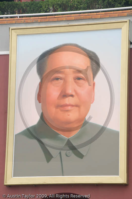 Image of Chairman Mao Zedong at Tian'anmen Square, Beijing