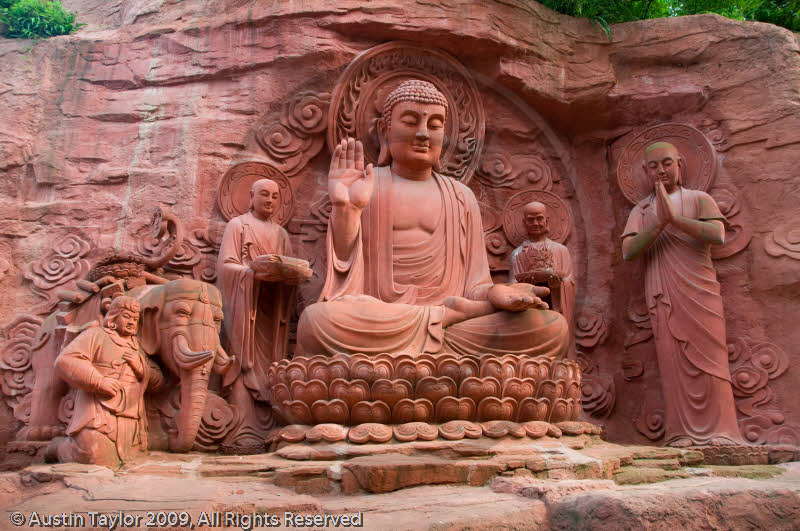 Buddhist stone carving, Baoguo, Emeishan, Sichuan