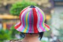 Woman in hat at Yu Bazaar