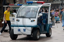 Police buggy on Nanjing Road, Shanghai