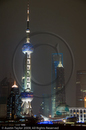 Oriental Pearl TV Tower and tall buildings in Central Business District at night, Shanghai