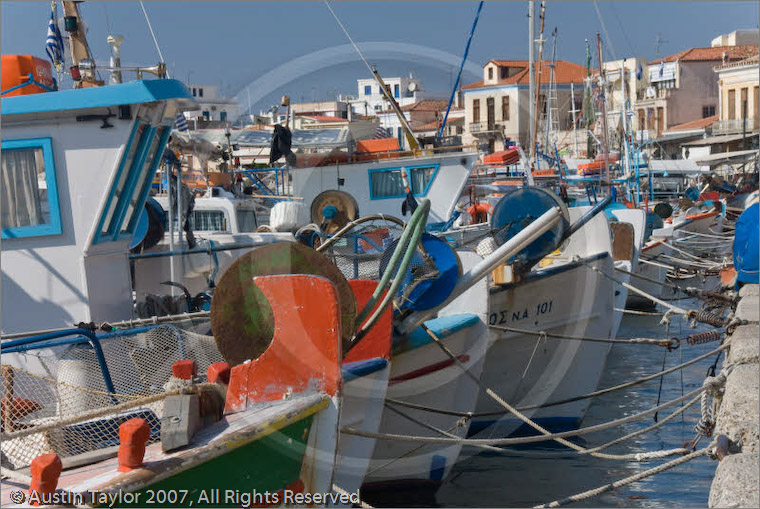 Boats in the harbour at Aegina, Greece 23 September 2007