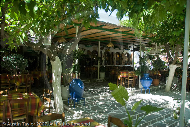 Restaurant at Aghia Marina Aegina, Greece 24 September 2007