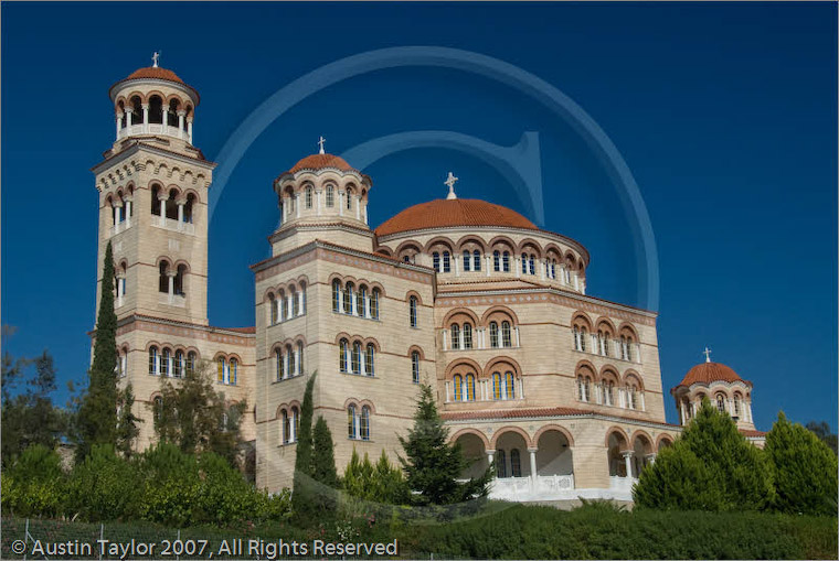 The Monastery of Agios Nektarios, near Kondos, Aegina, Greece 24 September 2007