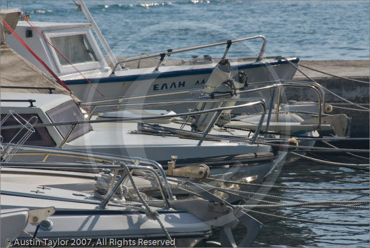 Boats at harbour, Aegina, Greece 25 September 2007