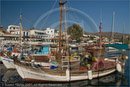 Boats in the harbour at Perdika, Aegina, Greece 23 September 2007