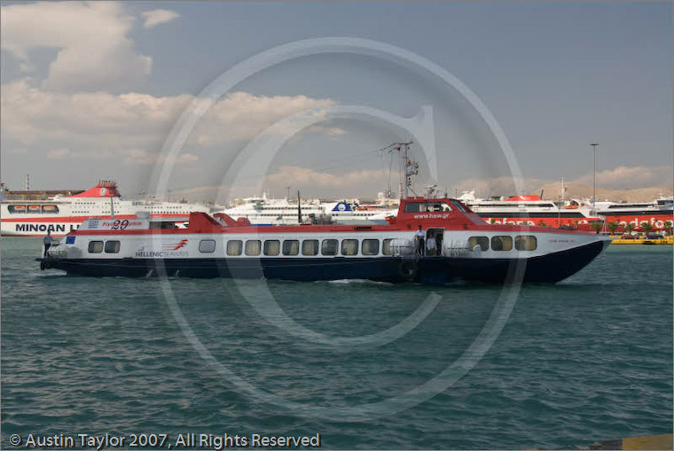 Flying dolphin ferries at port of Piraeus, Athens, Greece 23 September 2007