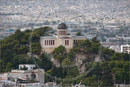 The National Observatory (1846-90) on Nymphon (Pnyx or Pnika) Hill, 107 metres (351ft) above sea level, from Acropolis, Athens, Greece 21 September 2007