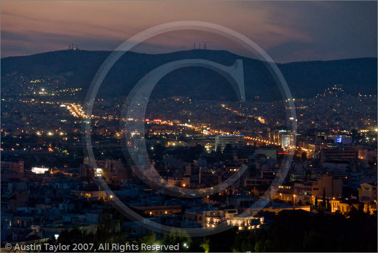 Twilight, Athens, Greece 25 September 2007