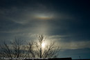 Sun halo with Tangent Arc and Sun Dogs at Lerwick, Shetland
