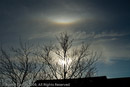 Sun halo with Tangent Arc and Sun Dogs at Lerwick, Shetland