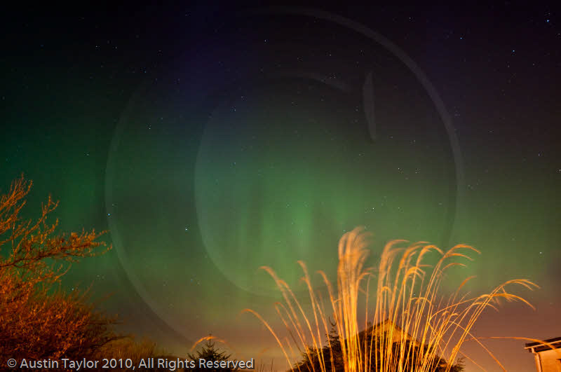 Aurora Borealis over Staney Hill, Lerwick, Shetland 12 April 2010