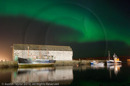 Aurora Borealis over Hays Dock, Lerwick, Shetland 12 April 2010