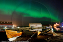 Aurora Borealis over Hays Dock, Lerwick, Shetland 12 April 2010