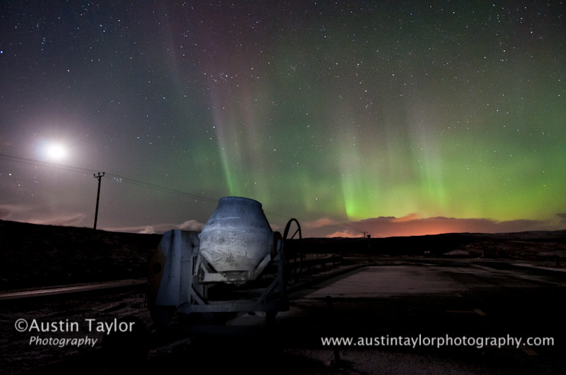Aurora borealis (northern lights) at Catfirth, Shetland