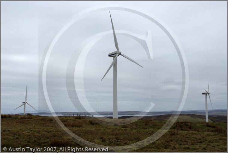 Aerogenerators - Wind Farm at Burradale, Tingwall, Shetland, by Austin Taylor