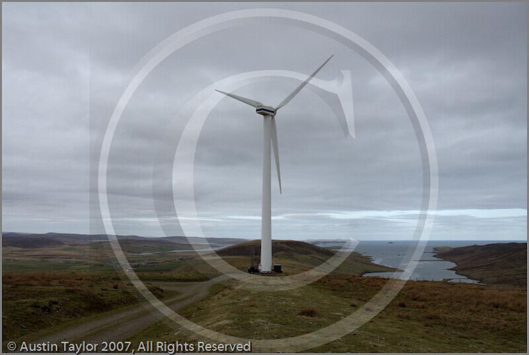 Aerogenerators - Wind Farm at Burradale, Tingwall, Shetland, by Austin Taylor