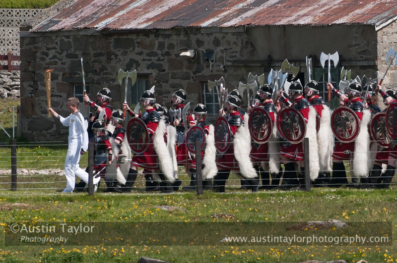 Matthew Cox with the Jarl Squad approaching Clickimin Broch