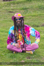 George Mason sporting tie-dye at the Glusstonberry Festival 2013