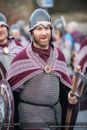 Scalloway Fire Festival 2014 - Guizer Jarl Kenny Grant as Guttorm (The Gruesome) Hart with his squad of Vikings and galley "Eiluj"