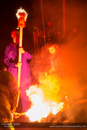 Scalloway Fire Festival 2014 - Guizer Jarl Kenny Grant as Guttorm (The Gruesome) Hart with his squad of Vikings and galley "Eiluj"