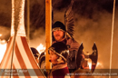 Scalloway Fire Festival 2014 - Guizer Jarl Kenny Grant as Guttorm (The Gruesome) Hart with his squad of Vikings and galley "Eiluj"