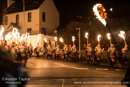 Scalloway Fire Festival 2014 - Guizer Jarl Kenny Grant as Guttorm (The Gruesome) Hart with his squad of Vikings and galley "Eiluj"