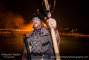 Scalloway Fire Festival 2014 - Guizer Jarl Kenny Grant as Guttorm (The Gruesome) Hart with his squad of Vikings and galley "Eiluj"