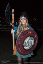 Scalloway Fire Festival 2014 - Guizer Jarl Kenny Grant as Guttorm (The Gruesome) Hart with his squad of Vikings and galley "Eiluj"