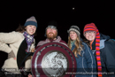 Scalloway Fire Festival 2014 - Guizer Jarl Kenny Grant as Guttorm (The Gruesome) Hart with his squad of Vikings and galley "Eiluj"