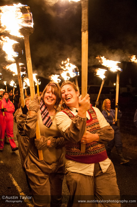 Torchlight procession through Nesting