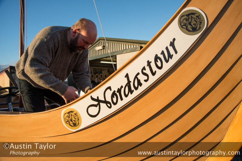 The ceremonial Galley Nordastour at Uyeasound Up Helly-Aa 2014