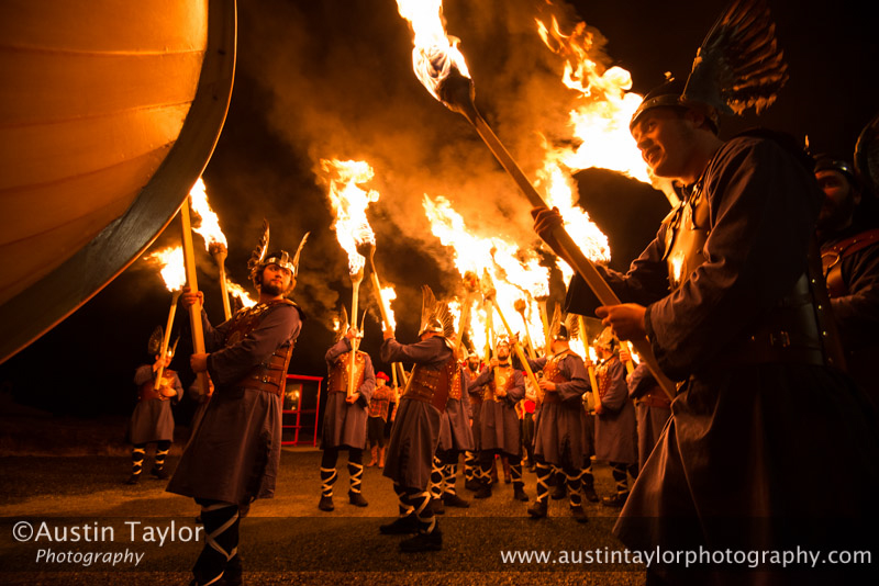Light up at Uyeasound Up Helly-Aa 2014