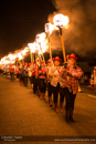 The torchlight procession at Uyeasound Up Helly-Aa 2014