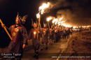 The torchlight procession at Uyeasound Up Helly-Aa 2014