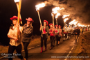 The torchlight procession at Uyeasound Up Helly-Aa 2014