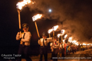 The torchlight procession at Uyeasound Up Helly-Aa 2014