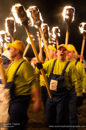 Guizers encircle the Galley before singing, cheering and setting the Galley Nordastour alight with their torches at Uyeasound Up Helly-Aa 2014